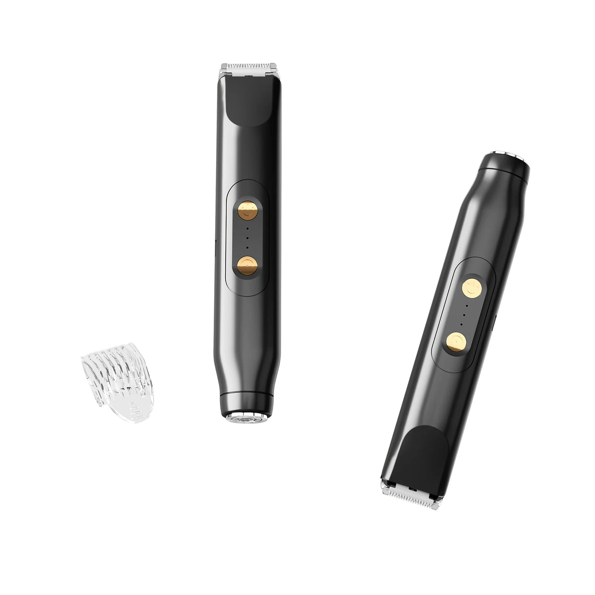 A black portable electric shaver epilator with a textured handle and shaving head.