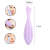 A light purple silicone gua sha roller for facial massage and contouring shown in various angles.