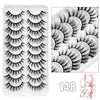 Verpackung mit 148 Paaren dramatischer Mink-Falschwimpern und Anwendungsillustration