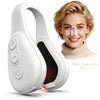 A white electric silicone nose shaper and lifter device shown next to a smiling woman.
