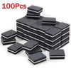 A stack of 100 black and silver multi-sided nail and cuticle buffing files.
