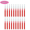 A set of 20 mini brow and eyelash combs in various colors and materials.
