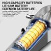 Close-up view of a high-capacity lithium battery pack inside an electric hair clipper.