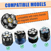 A collection of magnetic replacement shaving heads compatible with many electric shavers.