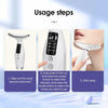 Bedienungsanleitung für ein weißes Multi-Modus LED Gesichts- und Nackenmassagedevice.
