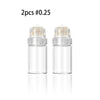 Two glass cartridges for a professional microneedling derma stamp device