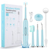 A box of wireless electric toothbrushes and various dental tools including a scaler and cleaning brush.