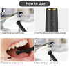 Instructions for using an electric sonic dental scaler kit showing cleaning steps.