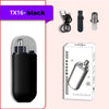 Black precision nose hair trimmer with various attachments shown next to its packaging box