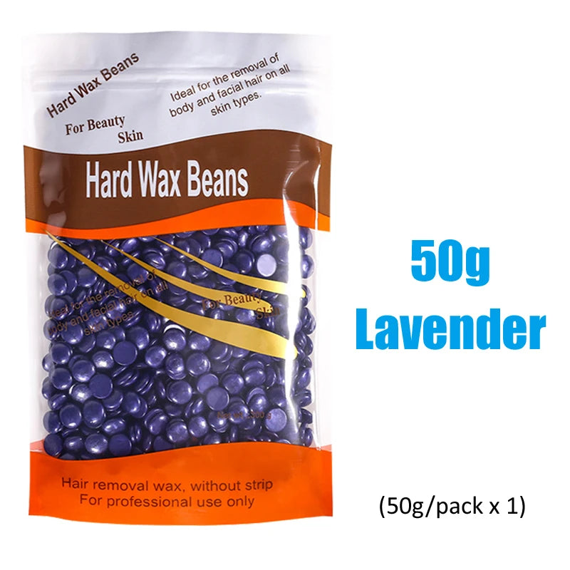 A package of 50g Lavender Hard Wax Beans for hair removal
