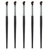 A set of black makeup brushes for contour and nose shadow application