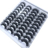 Un plateau de faux cils de renard de grand volume avec des fibres noires et grises.