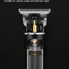 A close-up view of a professional hair trimmer featuring a strong copper core motor and adjustable settings.