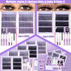 Multiple styles of eyelash clusters including Links-A, Links-B, and Links-C for volume and definition