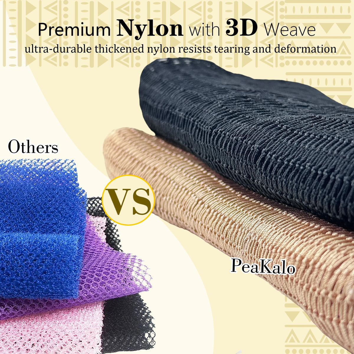 Comparison of Premium Nylon with 3D Weave fabric against a PeaKalo product.
