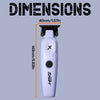 A white professional multi-function hair grooming kit shown with dimension measurements.