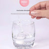 A hand pours water into a glass, demonstrating good water absorption by a three-dimensional mesh structure.