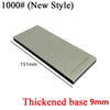 A silver diamond sharpening stone with a thickened 9mm base shown at an angle.