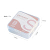 A clear plastic container holding a set of 100 matte finish false gel nail tips.