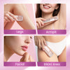 A set of three electric body hair trimmers for legs, armpit, and bikini area shown in close-up shots.