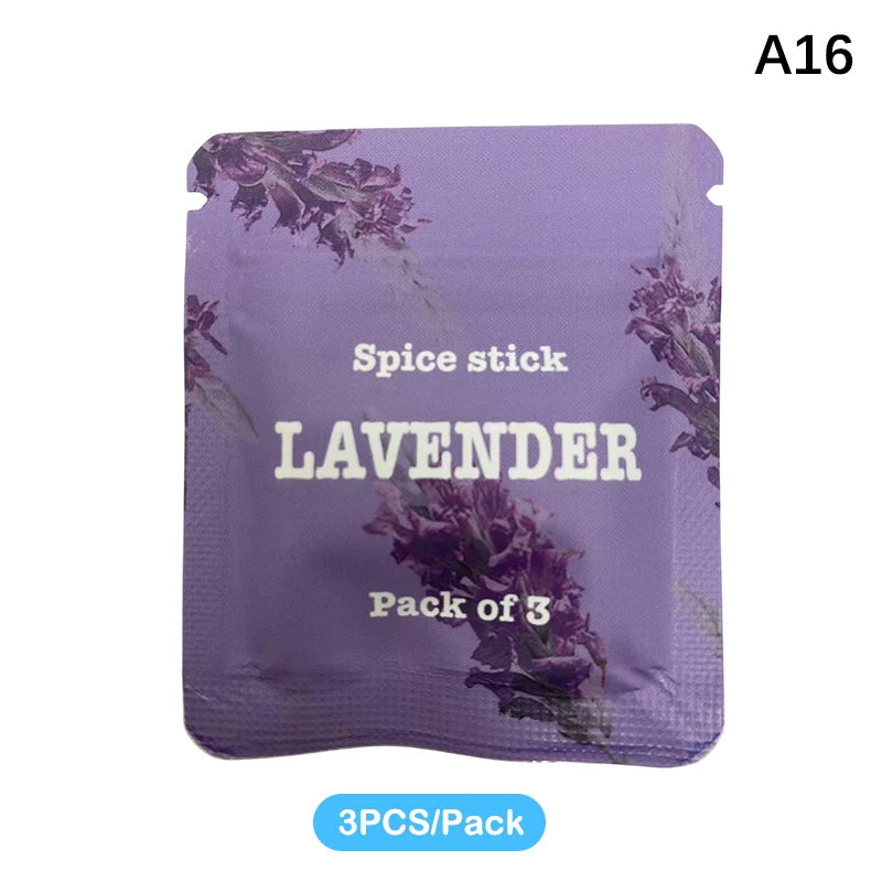 Lot de 3 inhalateurs d'huile essentielle de lavande en bâton de épices violette