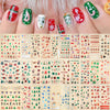 A collection of Christmas Santa Claus 3D nail art stickers with glitter designs for nail decoration.
