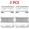 Two stainless steel hair clipper trimmers shown side by side