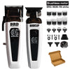 White BRDCLIP brushless rotary hair trimmer kit with attachments and storage box