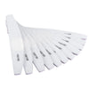 A set of professional grit nail files for manicure and shaping, showing various grits from 100/180 to 400/180.
