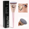A pink Maange Premium Brush with a fluffy synthetic hair and metallic ferrule shown next to its packaging.