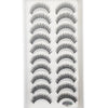 A plastic tray containing multiple pairs of natural 3D mink false eyelashes.
