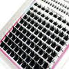 Grille de clusters de cils pointus noirs DIY pour extensions salon, sur fond blanc.