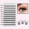 A display of individual mink false eyelashes in various lengths and rows, ranging from 8mm to 12mm.
