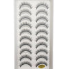A display of natural 3D mink false eyelashes in various styles and lengths.