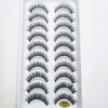 A tray of natural 3D mink false eyelashes displayed in a clear plastic packaging.
