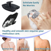A soft silicone body scrubber is shown exfoliating skin with foam, demonstrating its use for healthy and smooth skin care.