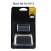 Black set of replacement foil shaver blades for Wahl 8173 with an enhanced cutter bar system