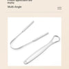 A set of reusable stainless steel tongue scrapers and an oral brush shown against a white background.