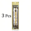 Three traditional wooden miswak toothbrushes packaged in a clear plastic pouch.