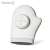 A white electric hand massager with a round control panel featuring multiple buttons.