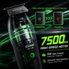 A black Kemei KM-1385 high-speed electric hair trimmer with two-speed adjustment features.