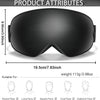 A black, oval-shaped sports goggle with a curved lens and adjustable fit is shown against a white background.