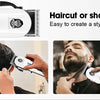 A person is using a HIENA professional rechargeable hair clipper trimmer to create a stylish haircut or shave.