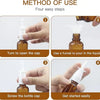 Instructions for using reusable amber glass nasal spray bottles in four easy steps