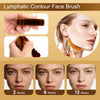 Pinceau de maquillage pour massage facial lymphatique, avec photos avant/après après 2, 6 et 12 semaines.