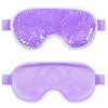 Reusable gel eye mask in purple and lavender color for migraine and eye fatigue relief