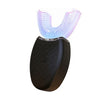 A purple and black 360° automatic sonic electric toothbrush with a translucent head.