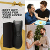 A professional body and personal hair trimmer is shown next to a gift box and a man and woman smiling.