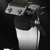 Close-up of a fine steel ceramic cutter head attachment for a professional hair clipper and trimmer set