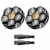 Set of magnetic replacement shaving heads for electric shavers in black and silver.